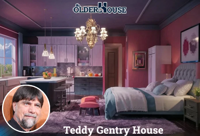 Teddy Gentry House exterior with rustic wooden accents and lush greenery.