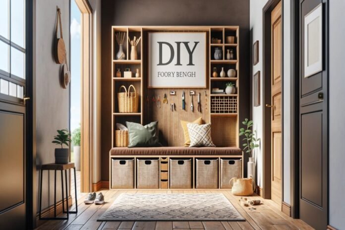 DIY Foyer Bench and Storage Solutions