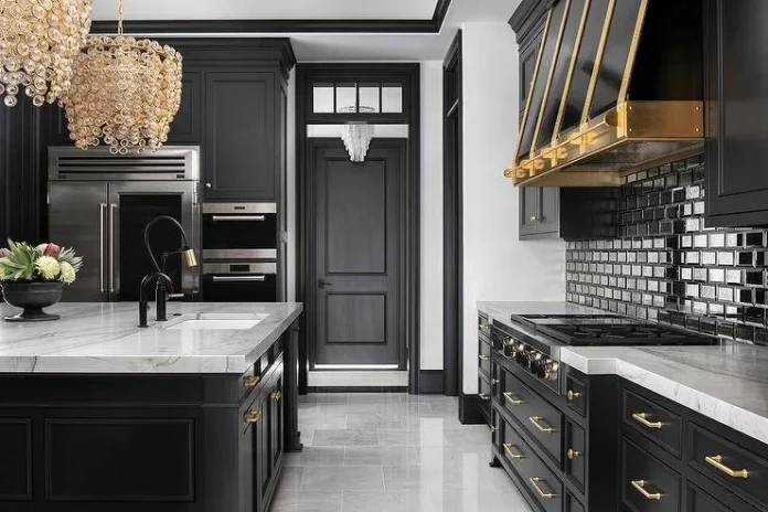 Black and Gold Kitchen