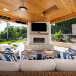 backyard entertainment area