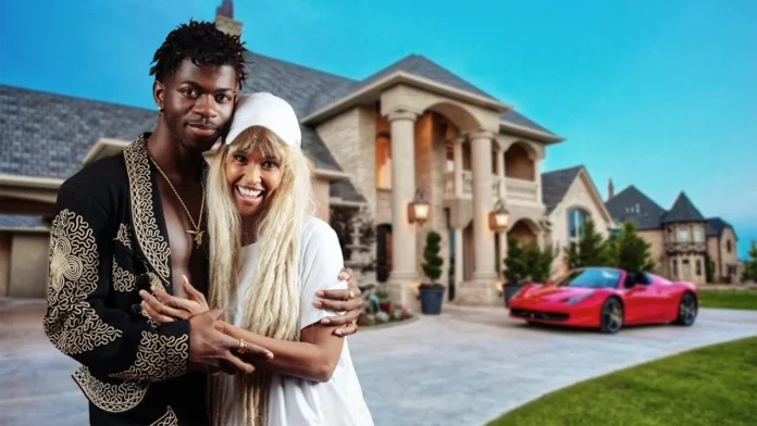 Lil Nas X house exterior in Sherman Oaks with modern remodel and valley views.