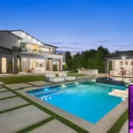 Madison Beer House in Hollywood Hills exterior with pool view.