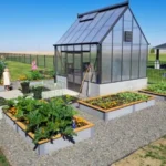 Timberlake Raised Garden Bed With Green House In Green