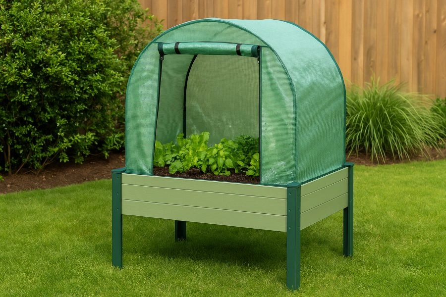 Timberlake Raised Garden Bed with Green House