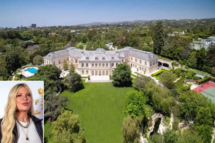 Tori Spelling house in Santa Monica Mountains, a luxurious 5,980-square-foot mansion with a pool and modern design.