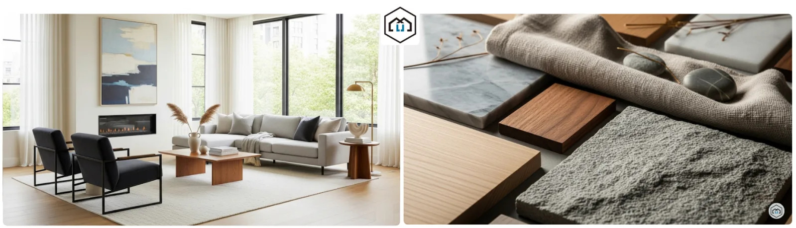 Modern design and clean lines.