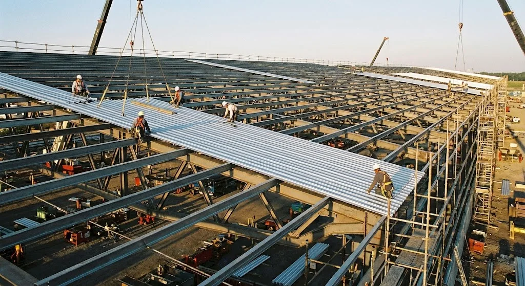 Steel Hangar Roof Construction