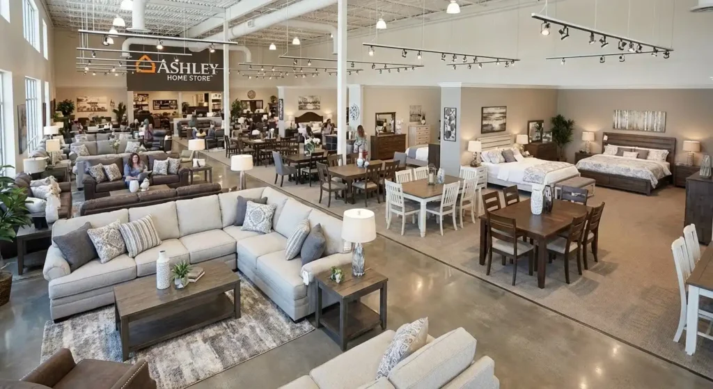 Ashley Furniture HomeStore showroom interior.