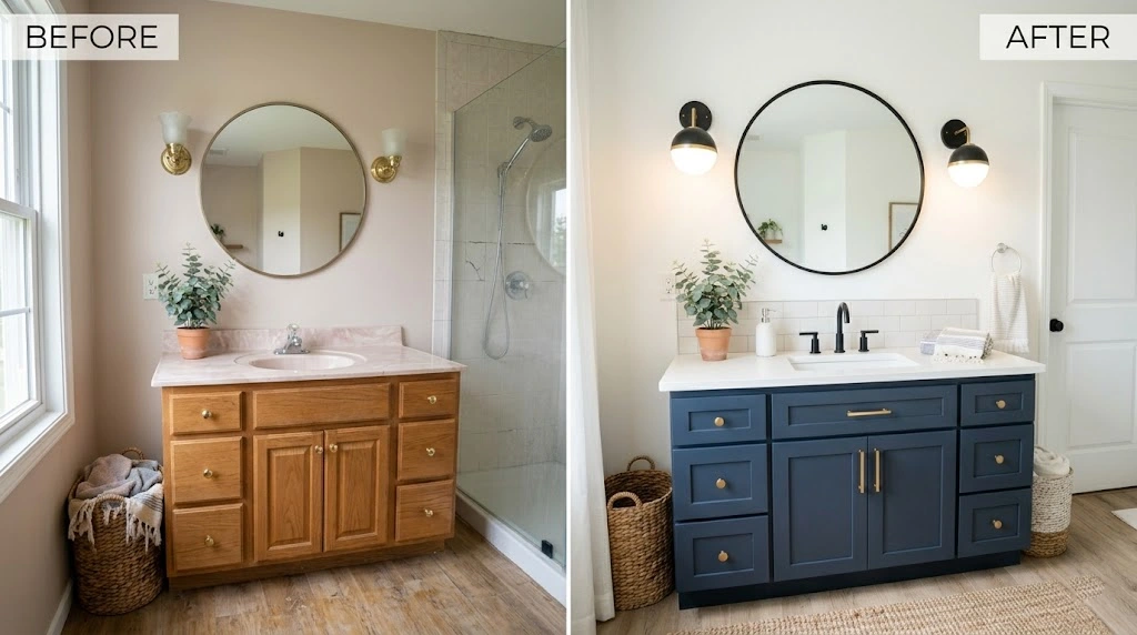Before and After Bathroom Remodel