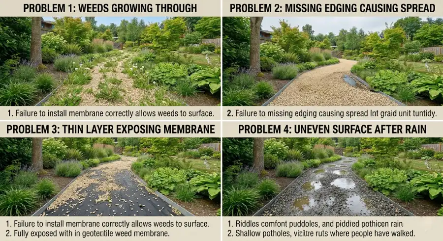 Common errors in gravel path construction and maintenance