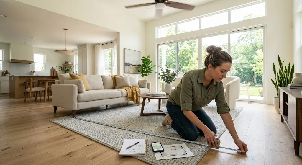 Measuring room dimensions for ceiling fan sizing