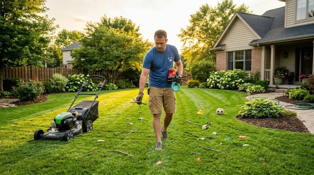 How to Mow a Lawn the Right Way (Step-by-Step Guide) 1 Preparing a lawn before mowing