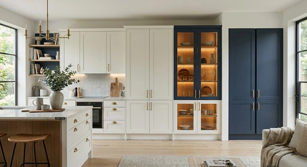 Kitchen featuring classic shaker-style cabinet doors.