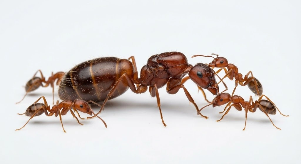 Fire Ant Control: A Complete Guide to Getting Rid of Fire Ants for Good 1 Macro view of fire ants and queen ant