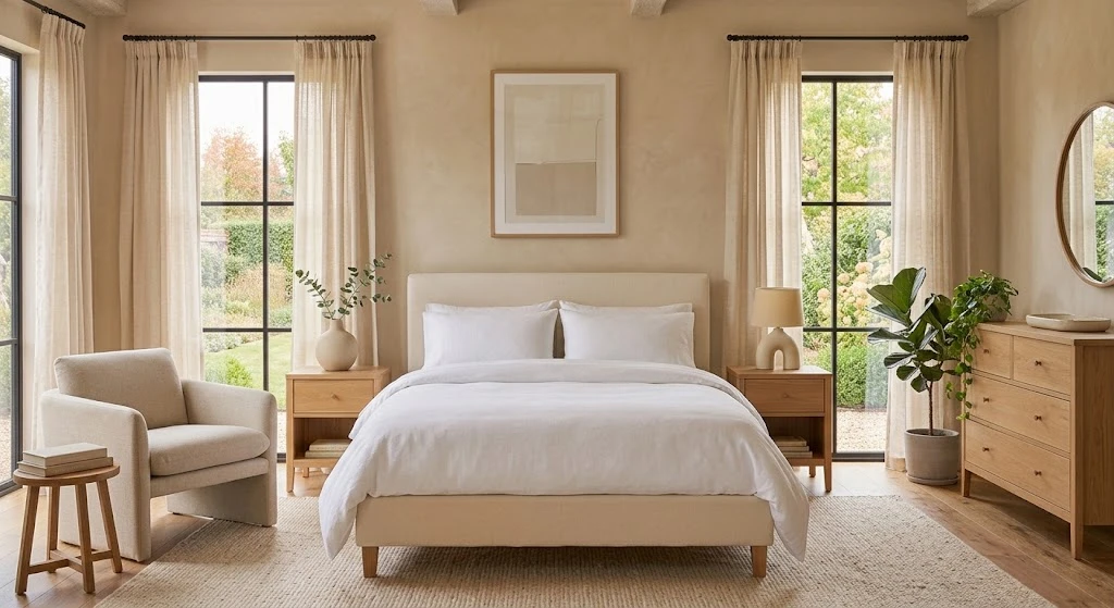 Dreamy Bedroom Ideas: Cozy, Romantic, and Beautiful Designs for 2026 13 Minimal aesthetic bedroom with simple neutral decor