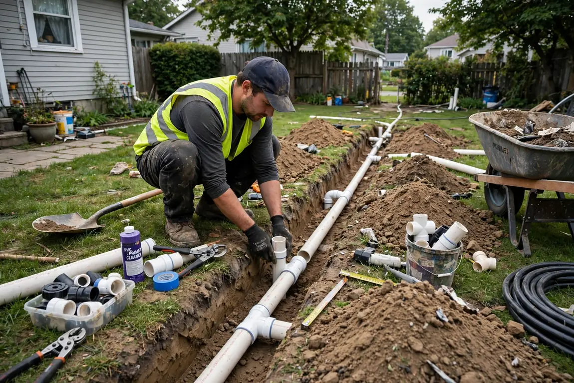 Sprinkler System Installation Cost 2026: Prices by Yard Size & Zone 2 Worker trenching and installing underground lines as part of sprinkler system installation cost
