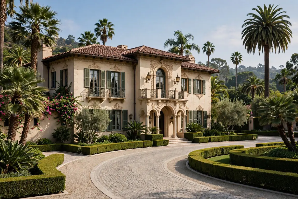 Historic Harry Warner mansion in Beverly Hills, a 1923 Tudor and French Country estate