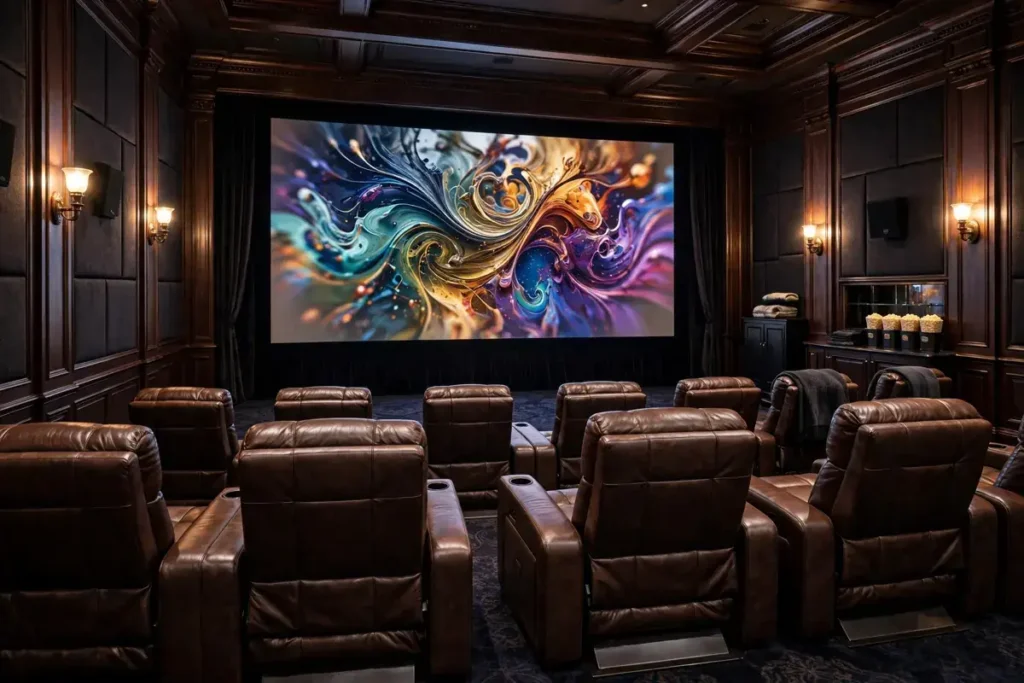 $30 Million Tyler Perry House in Puerto Rico: Inside His New Mansion Ahead of the 2027 Move 3 Private home movie theater with leather recliners inside a luxury mansion